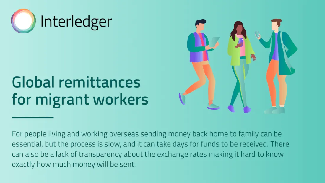 Diagram illustrating a use case for Open Payments in global remittances